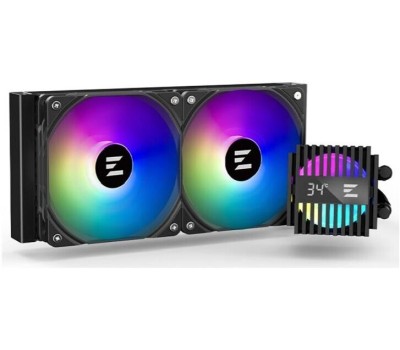 ZALMAN Система водяного охлаждения Alpha2 A24, LCD, 4-pin, ARGB, 120мм, черный, retail [alpha2 a24 black]