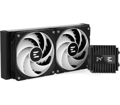 ZALMAN Система водяного охлаждения Alpha2 A24, LCD, 4-pin, ARGB, 120мм, черный, retail [alpha2 a24 black]