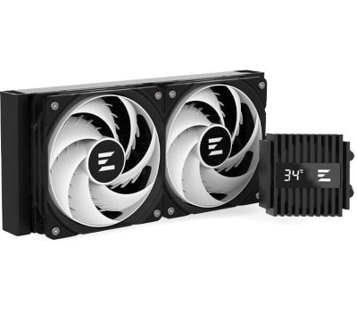 ZALMAN Система водяного охлаждения Alpha2 A24, LCD, 4-pin, ARGB, 120мм, черный, retail [alpha2 a24 black]