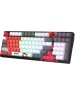 Клавиатура A4TECH Клавиатура Bloody WS98 Naraka, беспроводная, USB, Bluetooth/Радиоканал, механическая, серый/красный