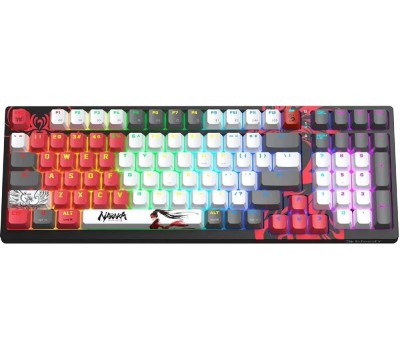 Клавиатура A4TECH Клавиатура Bloody WS98 Naraka, беспроводная, USB, Bluetooth/Радиоканал, механическая, серый/красный