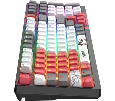 Клавиатура A4TECH Клавиатура Bloody WS98 Naraka, беспроводная, USB, Bluetooth/Радиоканал, механическая, серый/красный