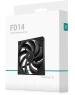 DEEPCOOL Вентилятор FD14 140мм, 4-pin, 1650об/мин, 25.6 дБ, ARGB, черный, Ret [r-fd14-bkapn1-g]