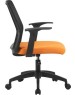 Кресло компьютерное CACTUS Кресло CS-MC222-BKOR, сетка/ткань, до 100кг, фиксированные подлокотники, оранжевый