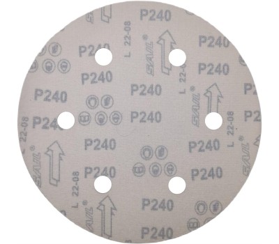 Круг PATRIOT Круг шлифовальный на липучке (225мм, Р240, 6 отв)