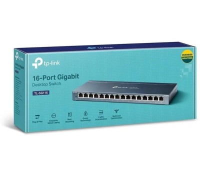 Коммутатор TP-LINK Коммутатор TL-SG116P, неуправляемый