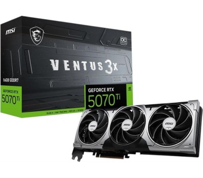 Видеокарта MSI Видеокарта NVIDIA GeForce RTX 5070TI RTX 5070 TI 16G VENTUS 3X OC 16ГБ Ventus 3X, GDDR7, OC, Ret