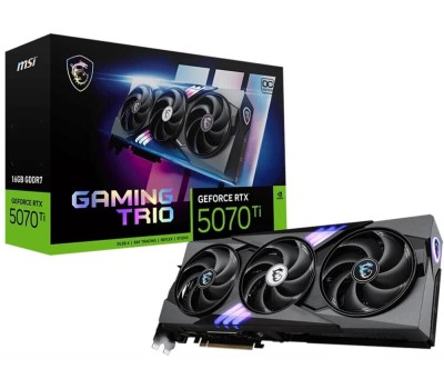 Видеокарта MSI Видеокарта NVIDIA GeForce RTX 5070TI RTX 5070 TI 16G GAMING TRIO OC 16ГБ Gaming Trio, GDDR7, OC, Ret