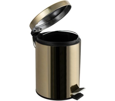 САНАКС - Ведро из нержавеющей стали, с педалью, круглое, 5 литров, цвет БРОНЗА. 105-B