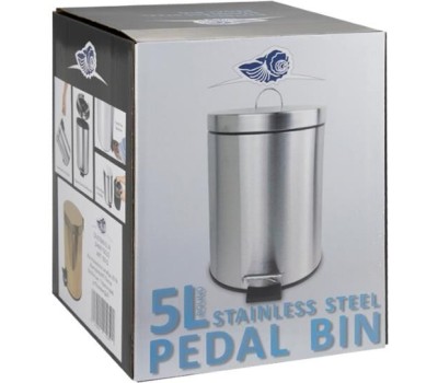 САНАКС - Ведро из нержавеющей стали, с педалью, круглое, 5 литров, цвет БРОНЗА. 105-B