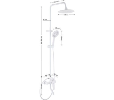 BRIMIX - Смеситель + стойка душевая 