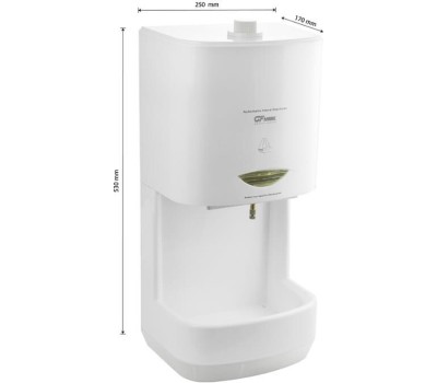 GFmark - Дозатор сенсорный с ПОДСТАВКОЙ, ДЕЗИНФЕКЦИЯ, белый, пластик АБС, 2000 мл 6343