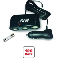 Разветвитель AVS CS301 прикуривателя 12/24 (на 3 выхода)