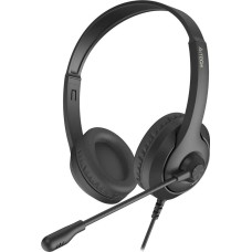 A4TECH Наушники с микрофоном Fstyler FH100U black (2м, накладные, USB) (FH100U (STONE BLACK))