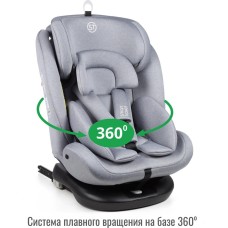 Автокресло детское SMART TRAVEL УУД Boss Isofix гр.0+/I/II/III, Light grey