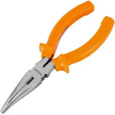 Длинногубцы SPARTA Длинногубцы изогнутые Classic, 160 мм, шлифованные, пластмассовые рукоятки 17411