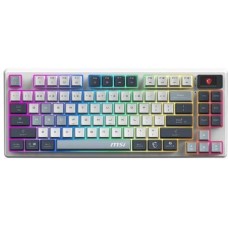 Клавиатура MSI Клавиатура Forge GK600, беспроводная, USB, Bluetooth/Радиоканал, механическая, белый/синий [s11-43rup01-hh9]