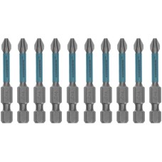 Набор бит GROSS Набор бит торсионных PH2x50 мм, для ударных шуруповертов, отрывн., 10 шт 114093