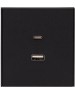 KRANZ Розетка STRONG USB-A+Type-C 3А с функцией быстрой зарядки антрацит