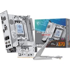 Материнская плата MSI Материнская плата MPG X870I EDGE TI EVO WIFI X870, AM5, 2*DDR5, 1*PCIEx16, 1*M.2, 2*TypeC, 5*USB3.2Gen2, 2*USB3.2Gen1, 2*USB2.0, 2*SATA3.0, 5G, 2*Type-C(DP), HDMI, ITX, RTL