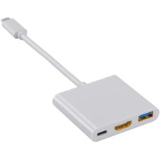 BURO Переходник USB Type-C (m) HDMI (f) USB 3.0 A(f) USB Type-C (f) (BHP RET TPC-HDM) белый