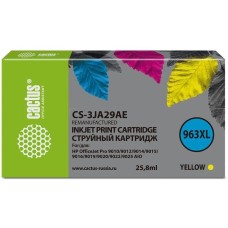 CACTUS Картридж струйный CS-3JA29AE 963XL желт.пигм. (25.8мл) для HP OfficeJet Pro 9010/9010e/9012/9014/9015/9016/9019 с чипом