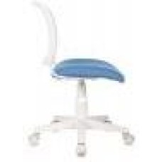 БЮРОКРАТ Кресло детское CH-W296NX белый TW-15 сиденье голубой 26-24 сетка/ткань крестов. пластик пластик белый