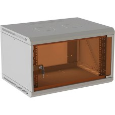 SUPRLAN Шкаф коммутационный ТВЛ-9U-600-450-СР (05-1093) настенный 9U 600x450мм пер.дв.стекл направл.под закл.гайки 70кг RAL 7035 385мм 19кг 500мм металл