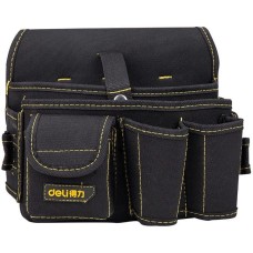 DELI Поясная сумка монтажника DL-P5 270 x 190 x 140мм, 7 карманов, ткань Оксфорд 600D