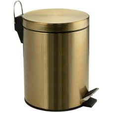 САНАКС - Ведро из нержавеющей стали, с педалью, круглое, 5 литров, цвет МАТОВОЕ ЗОЛОТО. 105-G