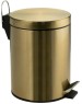 САНАКС - Ведро из нержавеющей стали, с педалью, круглое, 5 литров, цвет МАТОВОЕ ЗОЛОТО. 105-G