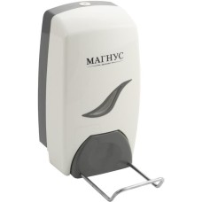 МАГНУС - Дозатор жидкого МЫЛА, ЛОКТЕВОЙ, пластик АБС, БЕЛЫЙ, 1000 мл 695