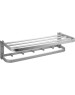 ТИТАН - Полка для полотенца с опорой, большая, матовая алюминиевая 76140