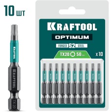 KRAFTOOL OPTIMUM TX 20, 50 мм, 10 шт, биты (26126-20-50-10)