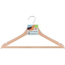 MULTIDOM Вешалка-плечики. Размер 44-46. (антискольз.греб./натур.цв) GE26-124