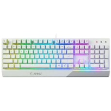 MSI Клавиатура GK30 белый USB Multimedia for gamer LED (подставка для запястий) (S11-04RU304-CLA) кабель 1.8м