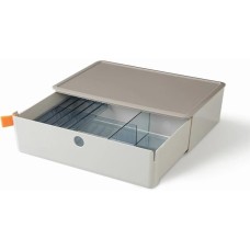DELI Короб для хранения XDM31grey 1 выдвижной ящик 250x220x125мм серый пластик