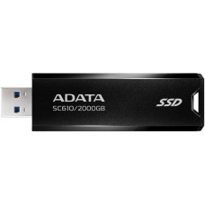 ADATA Твердотельный накопитель SSD 2TB SC610 BOXBLACK/RED USB 3.2 Gen2 Type-A, 550/500, SC610-2000G-CBK/RD