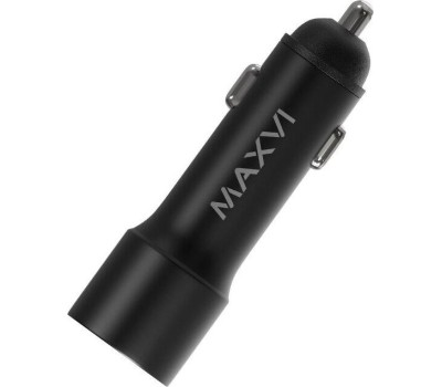 ЗАРЯДНЫЕ УСТРОЙСТВА В ПРИКУРИВАТЕЛЬ MAXVI CCM-M242 metallic black 2.4A, 2xUSB