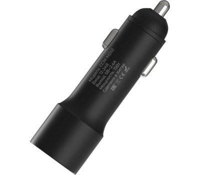 ЗАРЯДНЫЕ УСТРОЙСТВА В ПРИКУРИВАТЕЛЬ MAXVI CCM-M242 metallic black 2.4A, 2xUSB