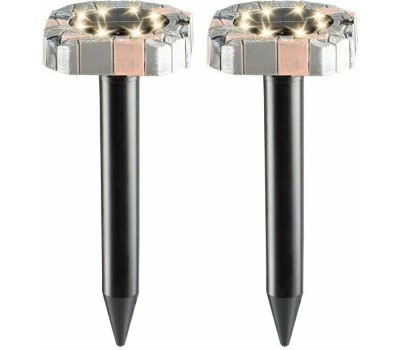 БОРЬБА С НАСЕКОМЫМИ И ГРЫЗУНАМИ REXANT (71-0087) Набор отпугивателей кротов с садовым фонариком (R20*2 камень)