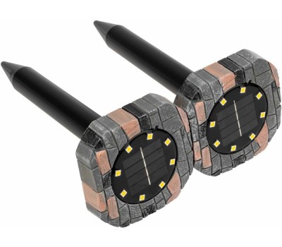 БОРЬБА С НАСЕКОМЫМИ И ГРЫЗУНАМИ REXANT (71-0087) Набор отпугивателей кротов с садовым фонариком (R20*2 камень)