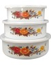 Набор Мисок MALLONY 3 эмалированных миски с крышками, FAMILIA, объемы: 600/850/1250 мл (008763)