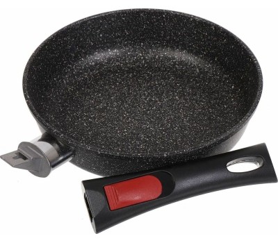 Сковорода НЕВА МЕТАЛЛ ПОСУДА L18022i а/пр литая 22см съемн/руч индукция Гранит 550000523
