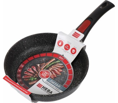 Сковорода НЕВА МЕТАЛЛ ПОСУДА L18022i а/пр литая 22см съемн/руч индукция Гранит 550000523