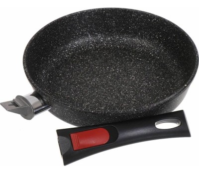 Сковорода НЕВА МЕТАЛЛ ПОСУДА L18022i а/пр литая 22см съемн/руч индукция Гранит 550000523