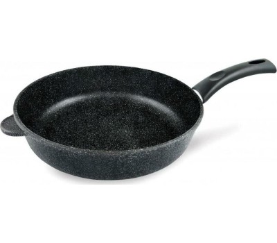Сковорода НЕВА МЕТАЛЛ ПОСУДА 18128 а/пр литая 28см Черный гранит