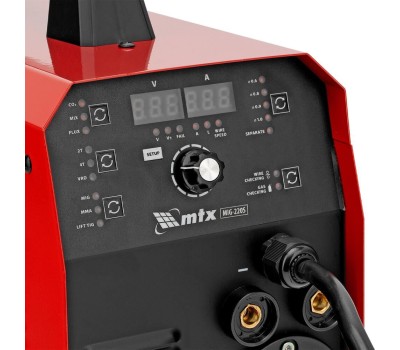 Сварочный аппарат MTX Аппарат инвертор. полуавтомат. cварки MIG-220S, 220A, ПВ 60%, катушка 5 кг 94304