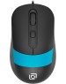 OKLICK Мышь проводная 310M, оптическая, USB, 2400dpi, черный и синий [1869099]