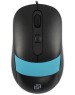 OKLICK Мышь проводная 310M, оптическая, USB, 2400dpi, черный и синий [1869099]